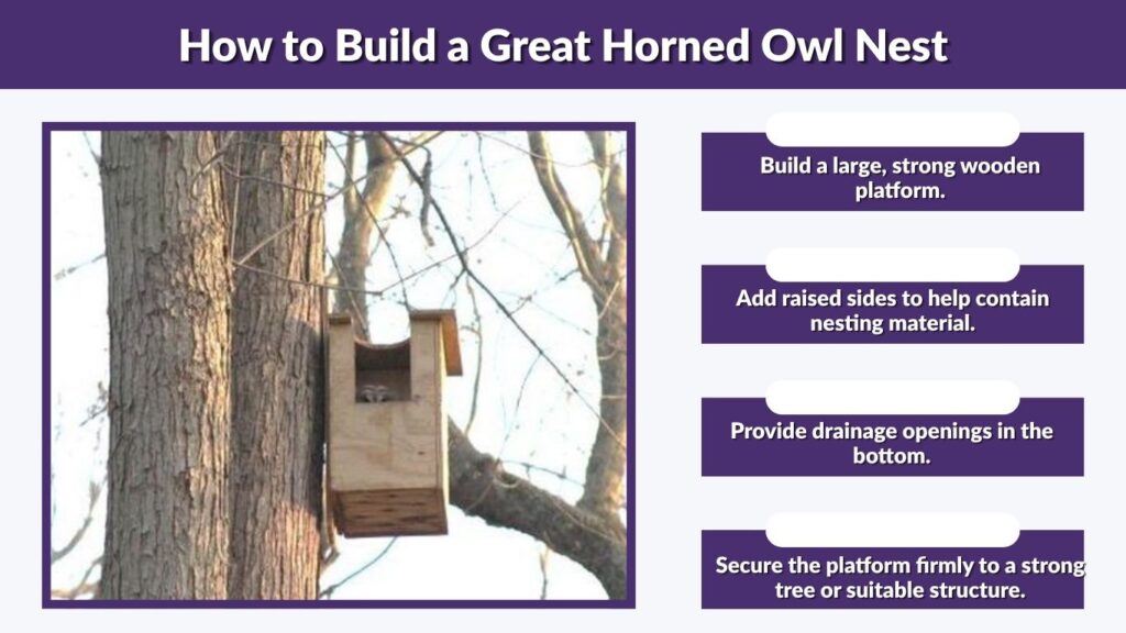 How to Build a Great Horned Owl Nest