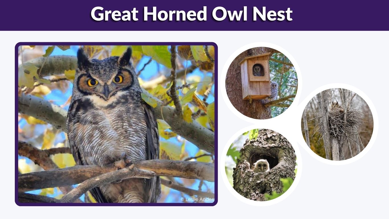 Great Horned Owl Nest: Nesting Habits, Season, Size & Nest Box