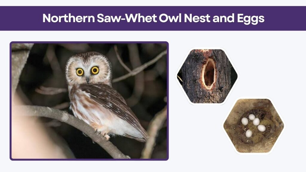 Northern Saw-Whet Owl Nest and Eggs