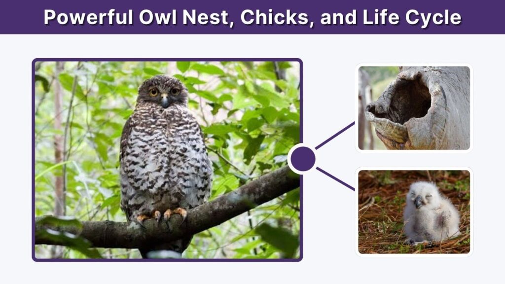 Powerful Owl Nest, Chicks, and Life Cycle