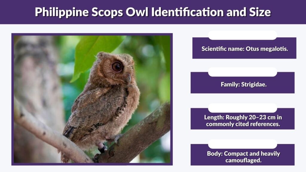 Philippine Scops Owl Identification and Size